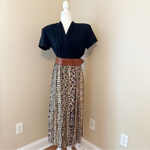 Vintage PG Collections Animal Tribal Print Car Wash Dress NWT - 10 - Picture 1 of 16